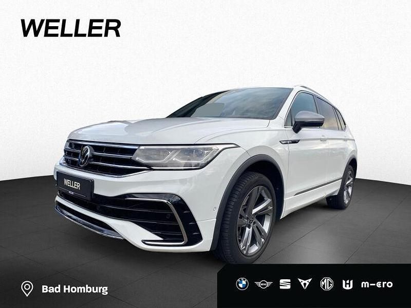 Purewhite (weiß) Gebraucht 2022 VW Tiguan Allspace R-line SUV | 33.975 € (Fairer Preis) - Bild 1/4
