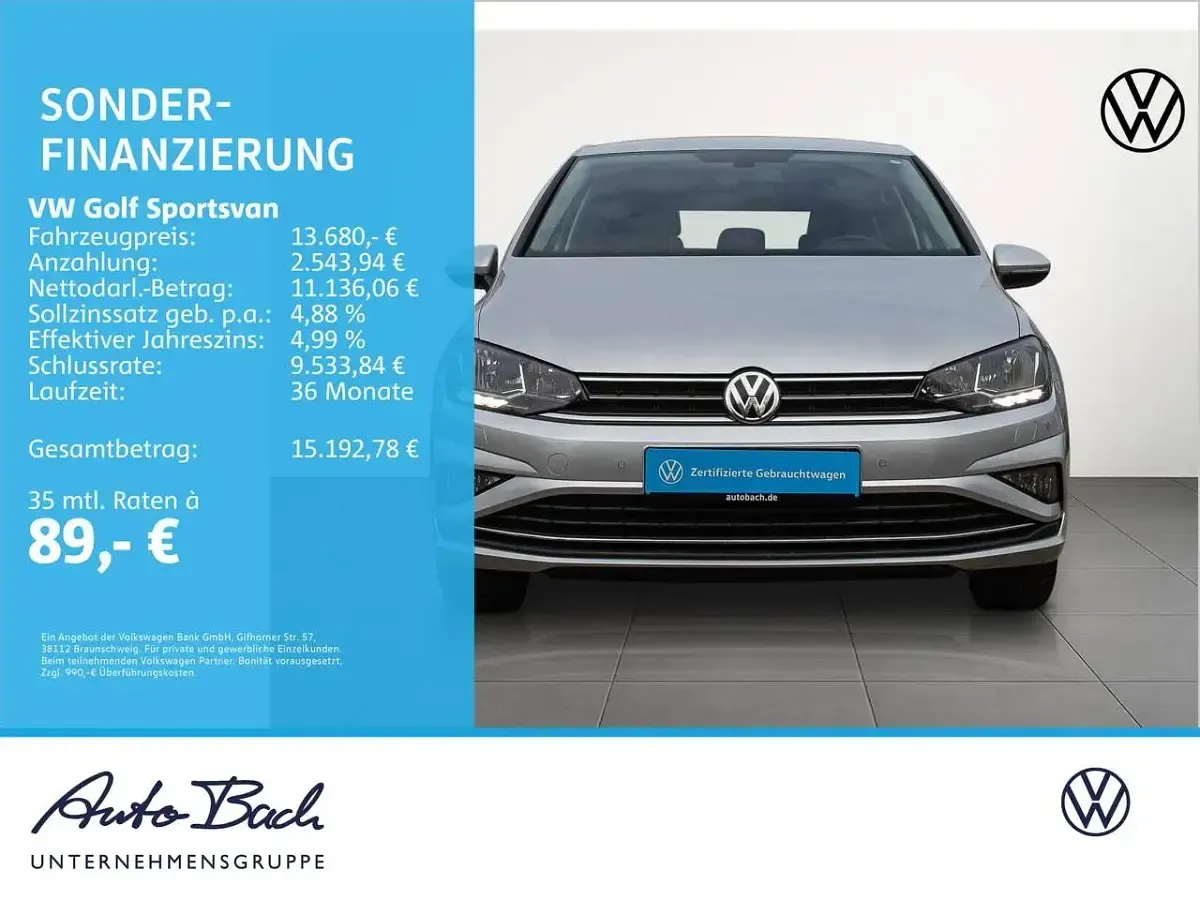 Gebraucht VW Golf United 116 PS (85 kW) 2020 Reflexsilber metallic Van / Kleinbus