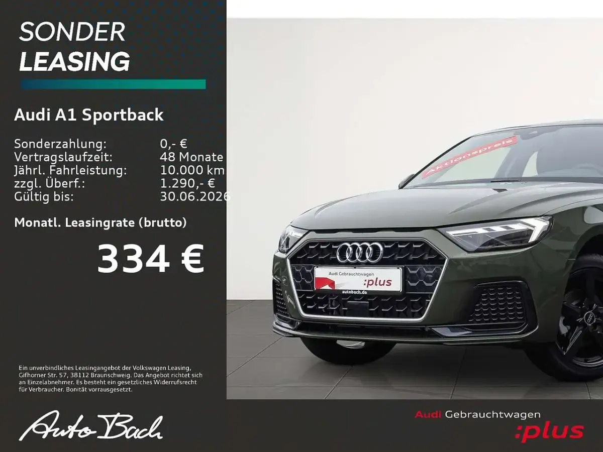 Gebraucht Audi A1 Advanced Plus 116 PS (85 kW) 2025 Distriktgrün metallic SUV
