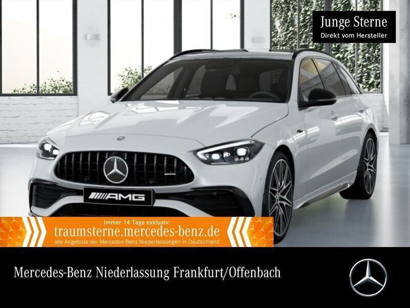 Manufaktur opalithweiß bright Gebraucht 2024 Mercedes C43 AMG AMG Kombi | 56.890 € - Bild 1/3