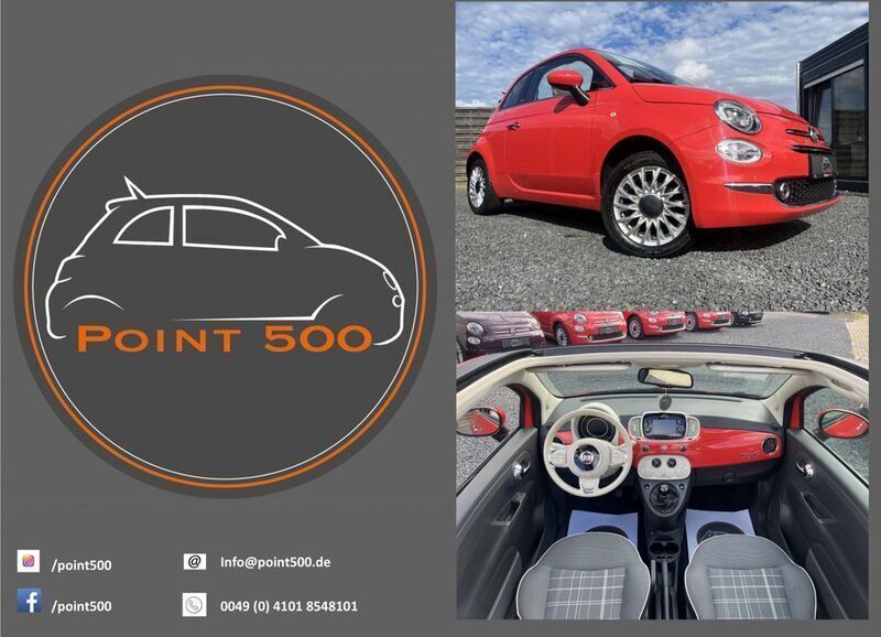 Rot Gebraucht 2016 Fiat 500C Cabrio | 11.280 € (Teuer) - Bild 1/4