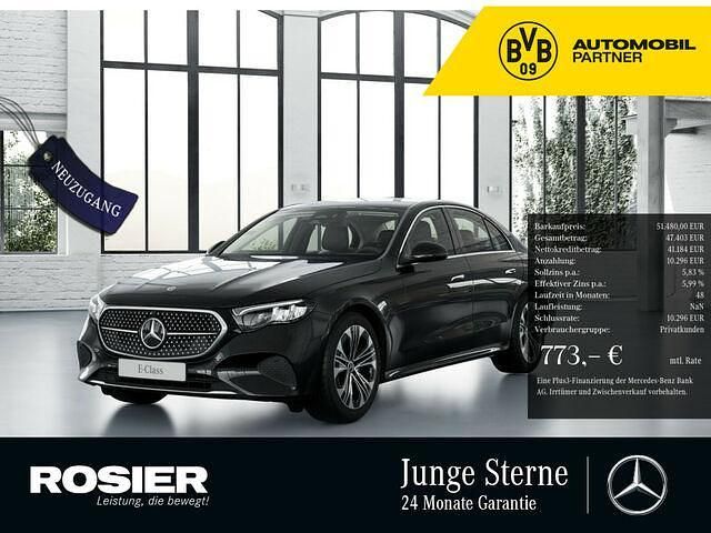 Schwarz / obsidianschwarz Gebraucht 2024 Mercedes E220 Advanced Limousine | 51.480 € (Etwas zu teuer) - Bild 1/2