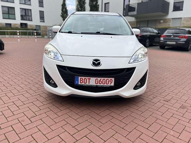 Gebraucht Mazda 5 Center-Line 116 PS (85 kW) 2011 Weiß Van / Kleinbus