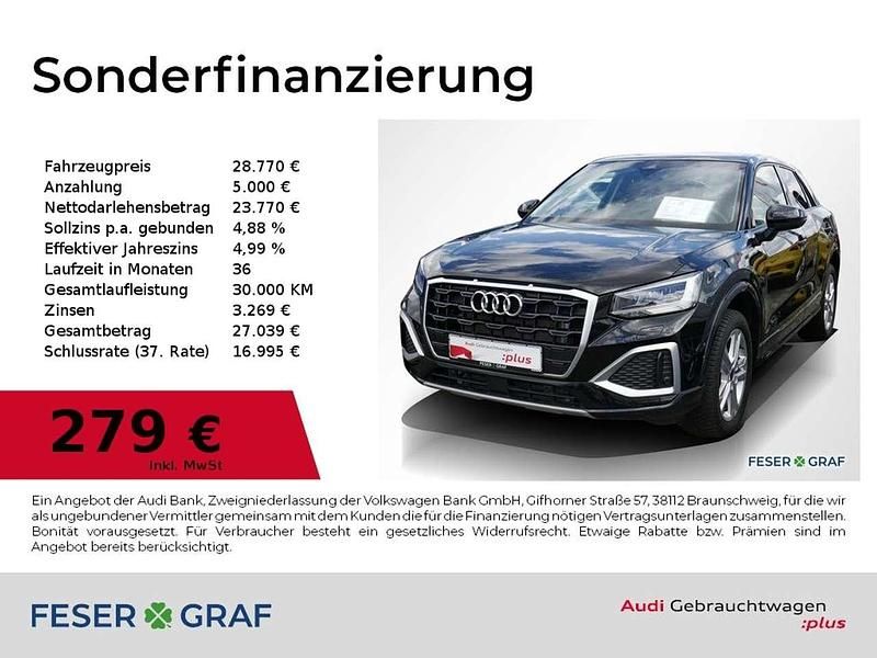 Mythosschwarz metallic Gebraucht 2024 Audi Q2 Advanced Plus SUV | 28.770 € (Fairer Preis) - Bild 1/2