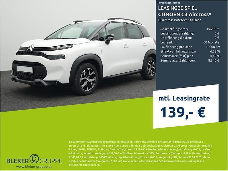 Lack weiss banquise/typ aussenverkleidung spiegel flach standard Gebraucht 2023 Citroën C3 Aircross PureTech SUV | 15.290 € (Guter Preis) - Bild 1/3