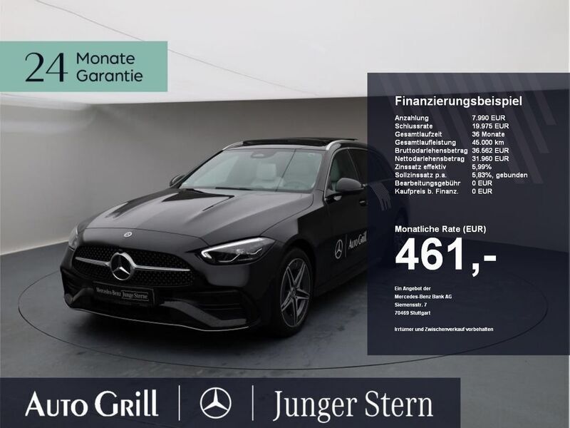 Unilack schwarz Gebraucht 2023 Mercedes C300e AMG Kombi | 40.240 € (Superpreis) - Bild 1/4