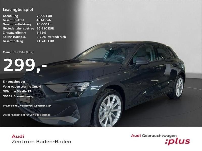 Grau Gebraucht 2024 Audi A3 Sportback Advanced Limousine | 36.140 € (Fairer Preis) - Bild 1/4