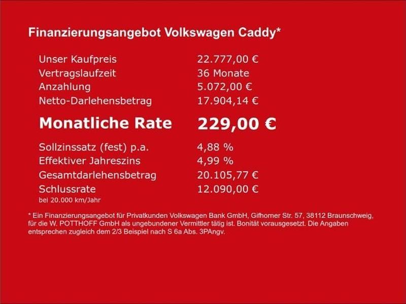 Gebraucht VW Caddy Life 122 PS (89 kW) 2021 Schwarz Van / Kleinbus