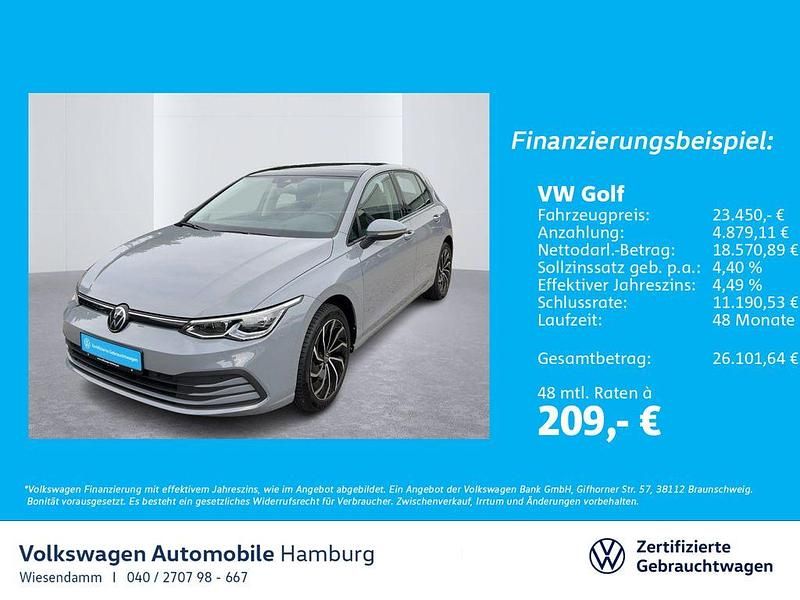 Mondsteingrau Gebraucht 2022 VW Golf VIII Life Limousine | 23.450 € (Fairer Preis) - Bild 1/4