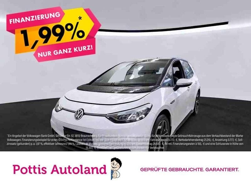 Weiss Gebraucht 2023 VW ID.3 Pure Kleinwagen | 24.922 € (Guter Preis) - Bild 1/3