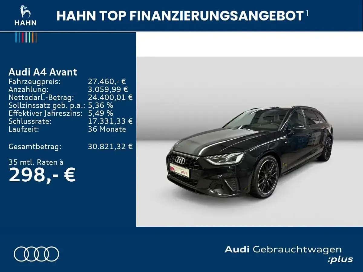 Gebraucht Audi A4 S-Line 204 PS (150 kW) 2023 Mythosschwarz metallic Kombi