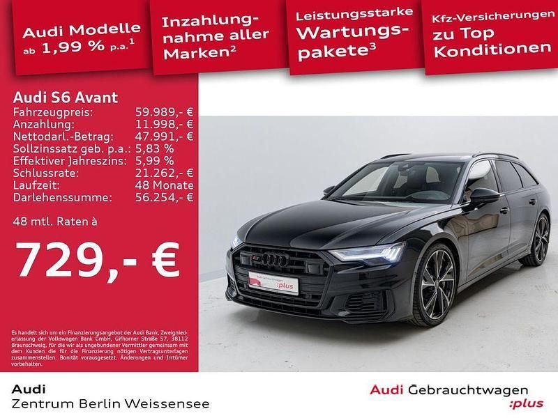 Mythosschwarz metallic Gebraucht 2022 Audi S6 Ambiente Kombi | 59.989 € (Etwas zu teuer) - Bild 1/4