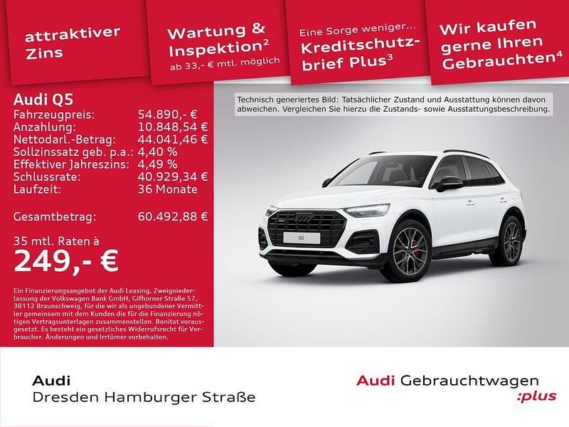 Gletscherweiß metallic Gebraucht 2025 Audi Q5 Advanced Plus SUV | 54.890 € (Guter Preis) - Bild 1/3