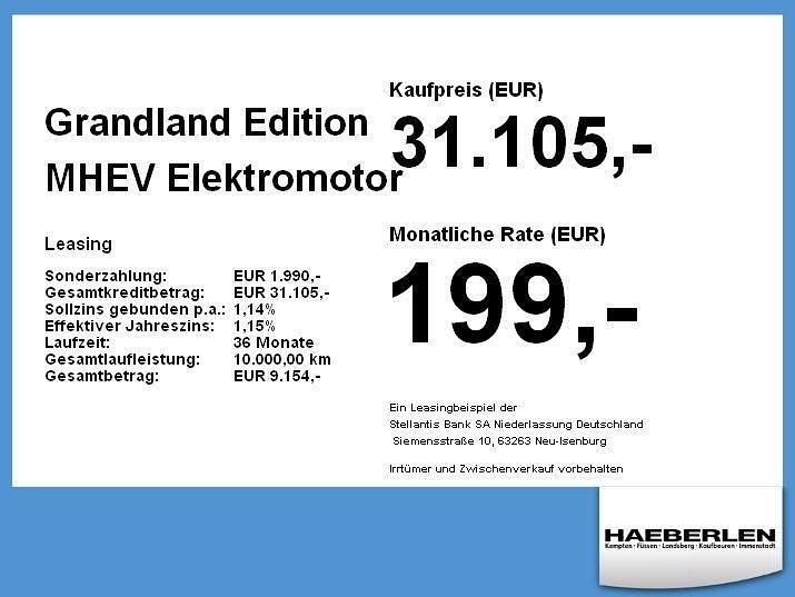 Neu Opel Grandland X Edition 145 PS (106 kW) 2025 Weiß SUV