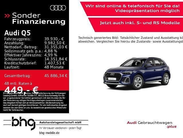 Blau Gebraucht 2021 Audi Q5 S-Line SUV | 39.930 € (Guter Preis) - Bild 1/4