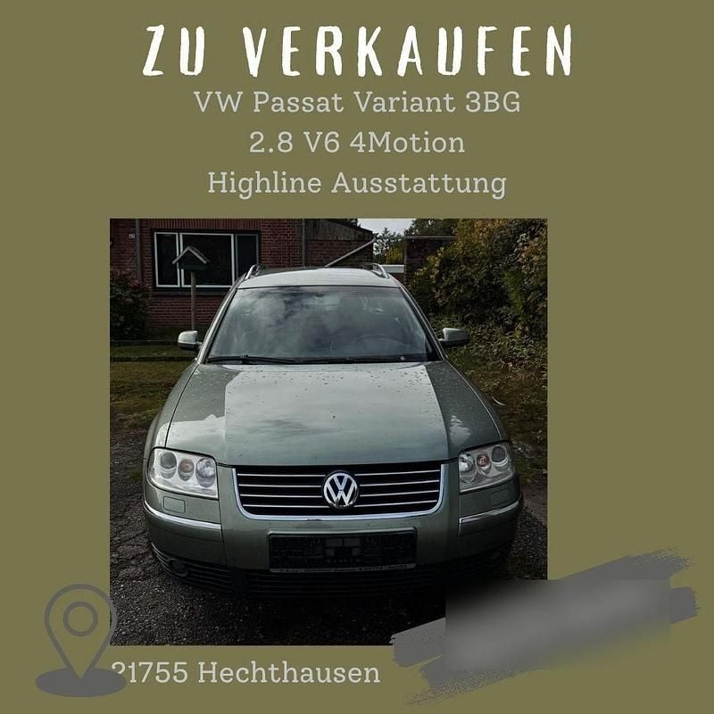 Grün Gebraucht 2003 VW Passat Highline Kombi | 1.000 € - Bild 1/4