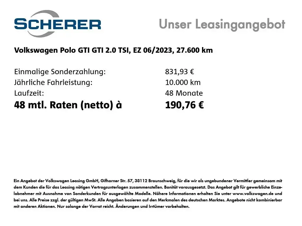 Gebraucht VW Polo GTI 207 PS (152 kW) 2023 Pure white Kleinwagen