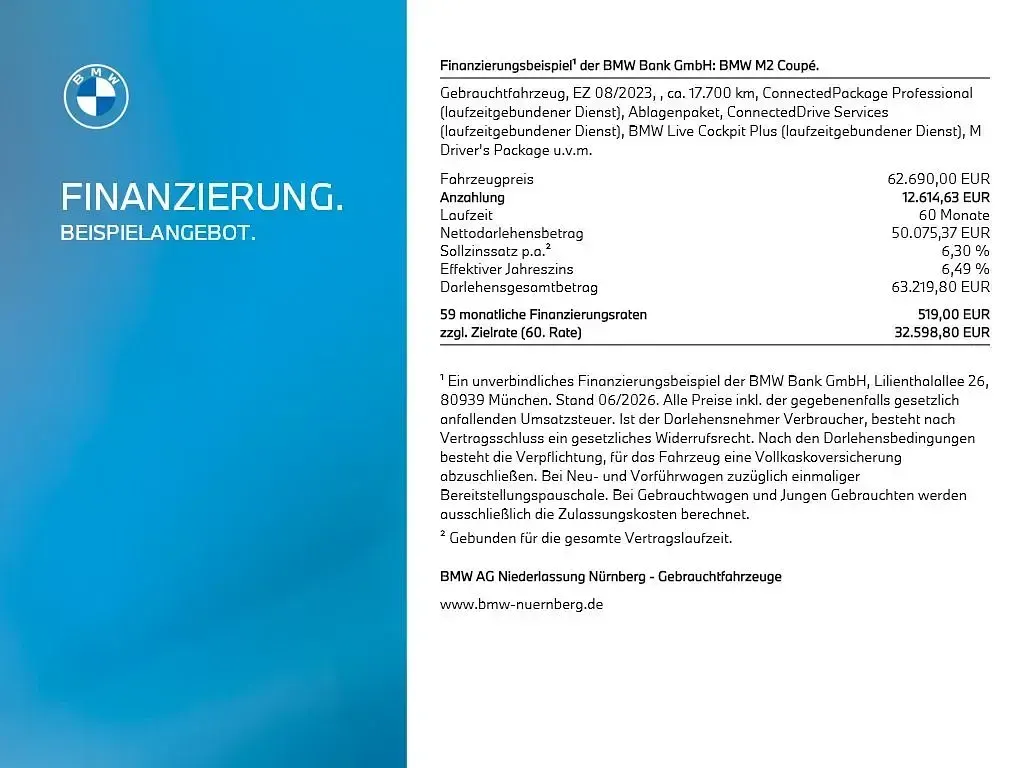 Gebraucht BMW M2 Performance 460 PS (338 kW) 2023 Schwarz Coupé