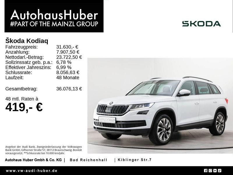 Weiß Gebraucht 2021 Skoda Kodiaq Clever SUV | 31.630 € (Superpreis) - Bild 1/4