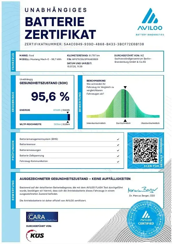 Gebraucht Ford Mustang Mach-E Premium 258 kW (351 PS) 2024 Vapor blue/whisper blue SUV