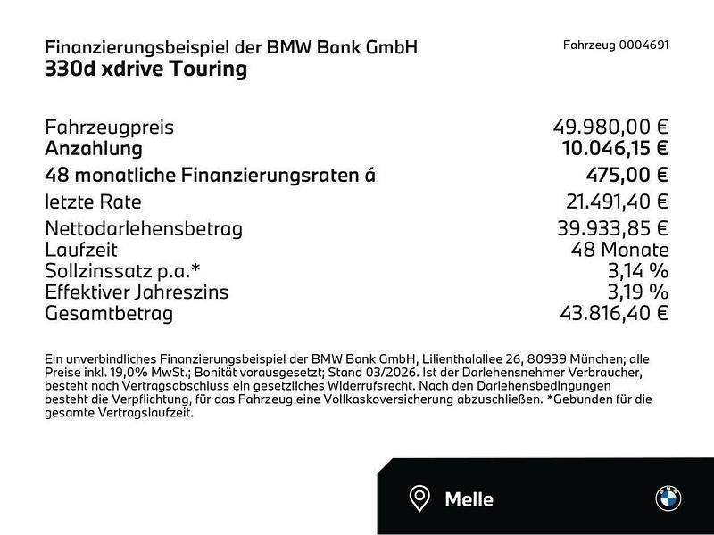 Gebraucht BMW 330 Shadowline 286 PS (210 kW) 2025 Skyscraper grau (grau) Kombi