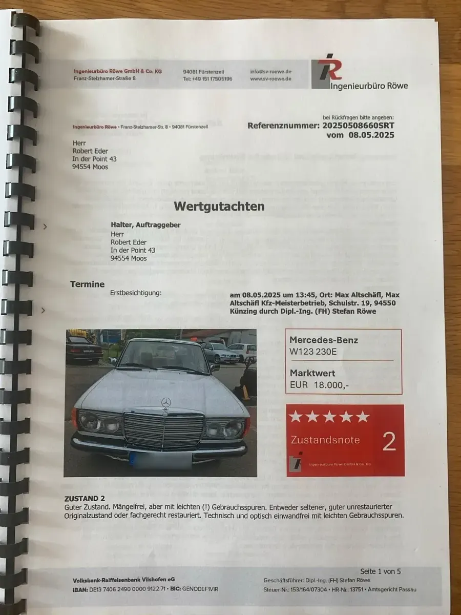 Gebraucht Mercedes E230 136 PS (100 kW) 1982 Weiß Limousine