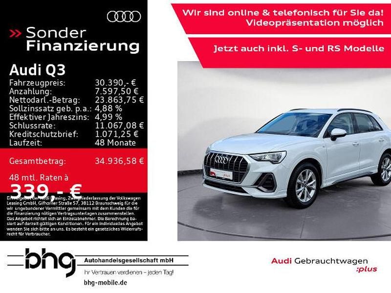 Gletscherweiß metallic Gebraucht 2023 Audi Q3 S-Line SUV | 30.390 € (Superpreis) - Bild 1/4