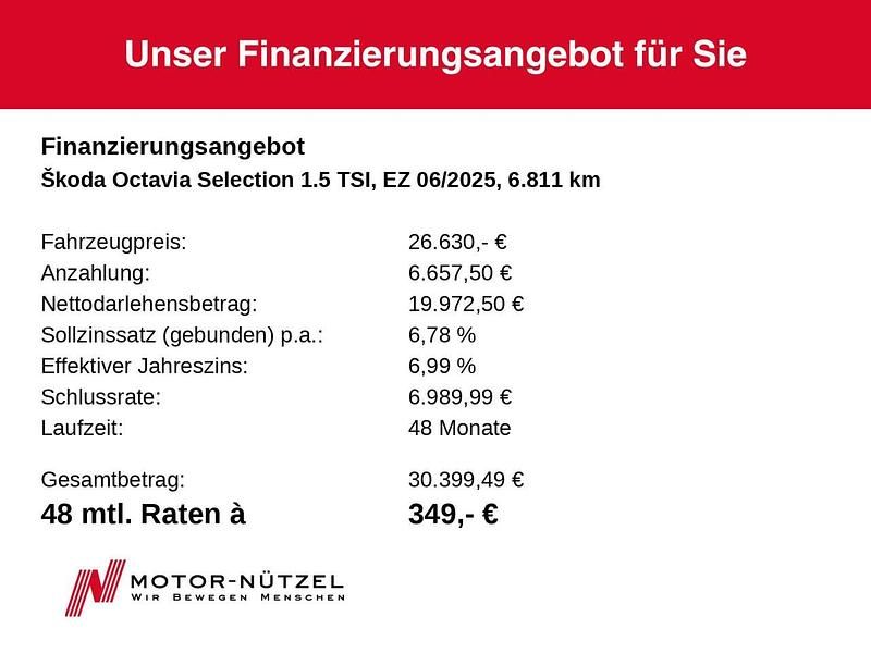 Gebraucht Skoda Octavia Selection 116 PS (85 kW) 2025 Brilliantsilber metallic Kombi
