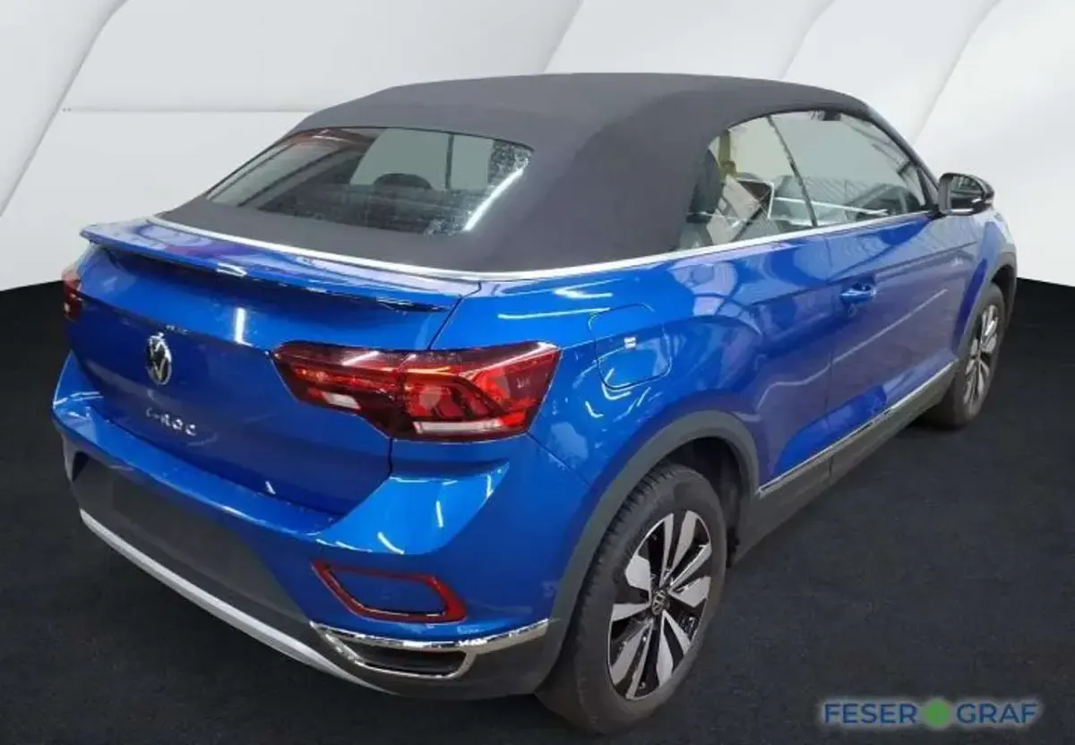 Gebraucht VW T-Roc Cabriolet Goal 116 PS (85 kW) 2025 Ravennablau metallic schwarz Cabrio