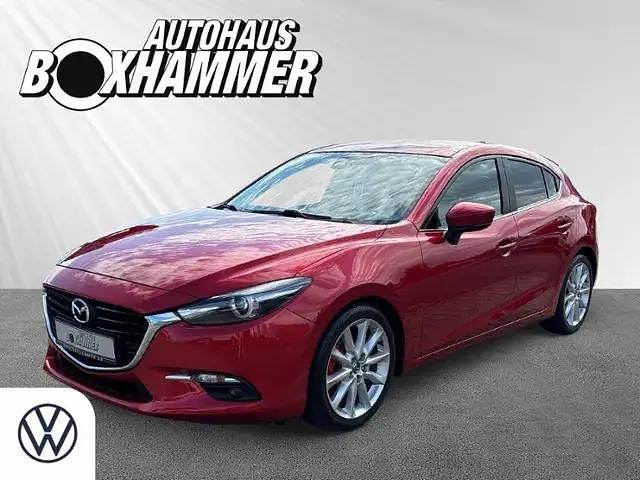 Rot Gebraucht 2017 Mazda 3 Sports-Line Limousine | 16.190 € (Teuer) - Bild 1/4