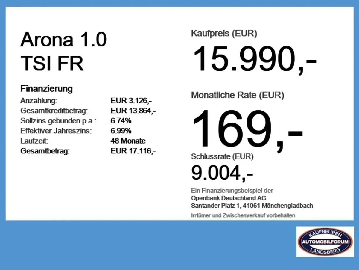Gebraucht Seat Arona FR 116 PS (85 kW) 2024 Schwarz SUV