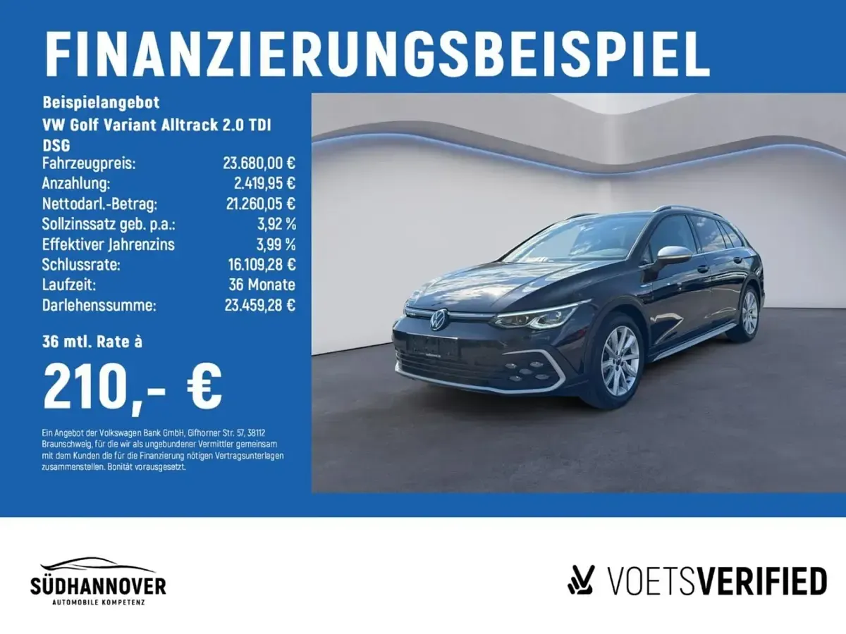 Używany VW Golf Alltrack 200 KM (147 kW) 2023 Czarny Kombi