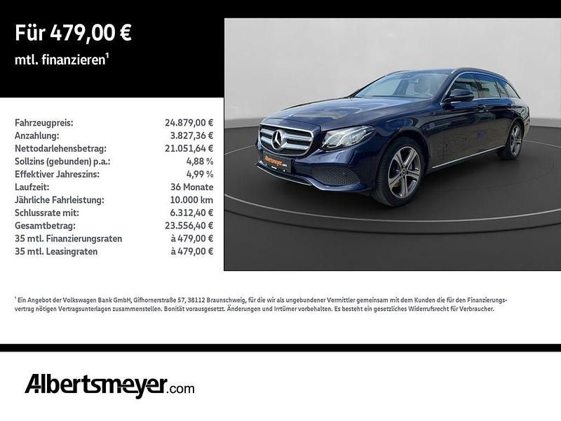Blau Gebraucht 2018 Mercedes E250 Avantgarde Kombi | 24.879 € (Fairer Preis) - Bild 1/4