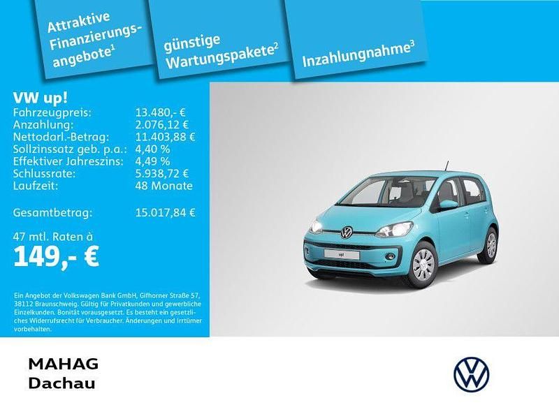 Blau Gebraucht 2021 VW up! Move Kleinwagen | 13.480 € (Fairer Preis) - Bild 1/1