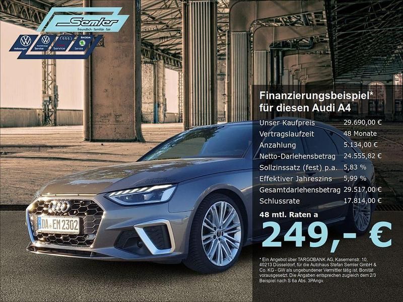 Grau Gebraucht 2022 Audi A4 S-Line Kombi | 29.690 € (Guter Preis) - Bild 1/4