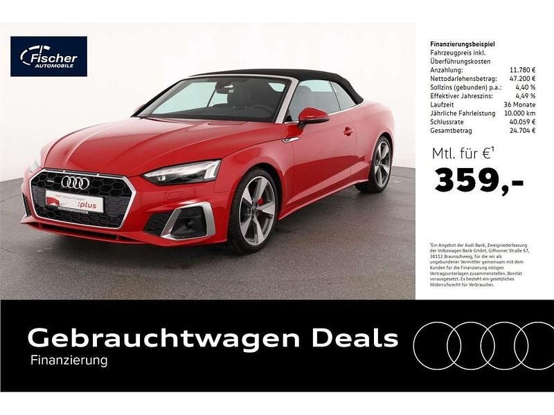 Rot Gebraucht 2024 Audi A5 Cabriolet S-Line Cabrio | 58.980 € (Fairer Preis) - Bild 1/4