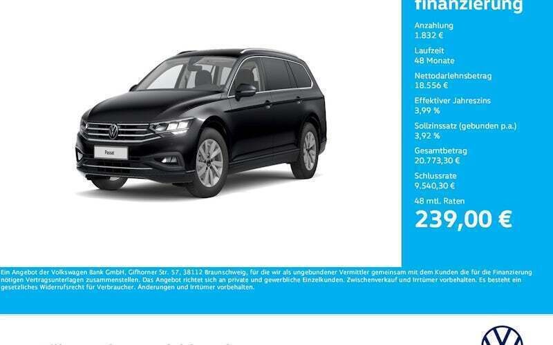 Schwarz Gebraucht 2021 VW Passat Business Kombi | 20.388 € (Guter Preis) - Bild 1/4