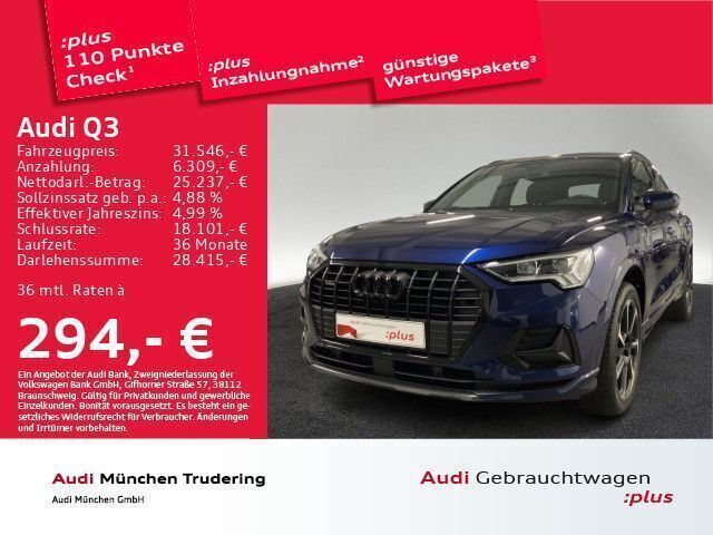 Navarrablau metallic Gebraucht 2021 Audi Q3 Advanced SUV | 34.443 € (Fairer Preis) - Bild 1/2