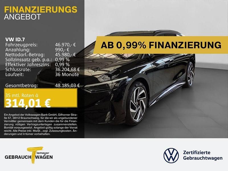 Schwarz Gebraucht 2024 VW ID.7 Pro Limousine | 46.970 € (Fairer Preis) - Bild 1/4