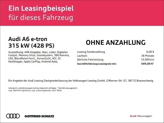 Gebraucht Audi A6 e-tron S-Line 314 kW (428 PS) 2025 Magnetgrau Kombi