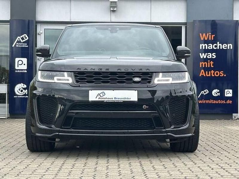 Santorini black Gebraucht 2021 Land Rover Range Rover Sport SVR SUV | 77.750 € (Fairer Preis) - Bild 1/4