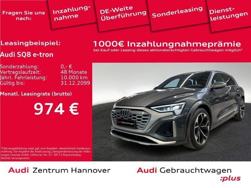 Daytonagrau perleffekt Gebraucht 2023 Audi SQ8 e-tron Ambiente SUV | 77.450 € (Etwas zu teuer) - Bild 1/4