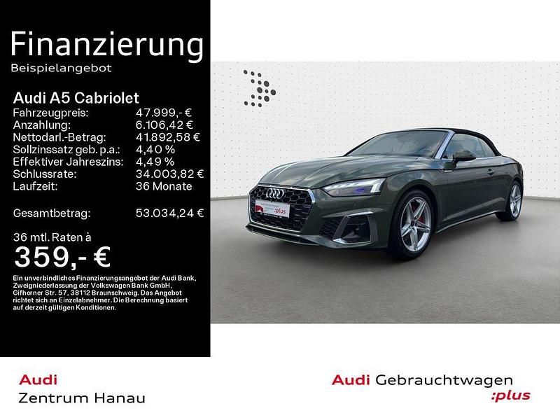 Gebraucht Audi A5 Cabriolet S-Line 204 PS (150 kW) 2024 Grün Cabrio