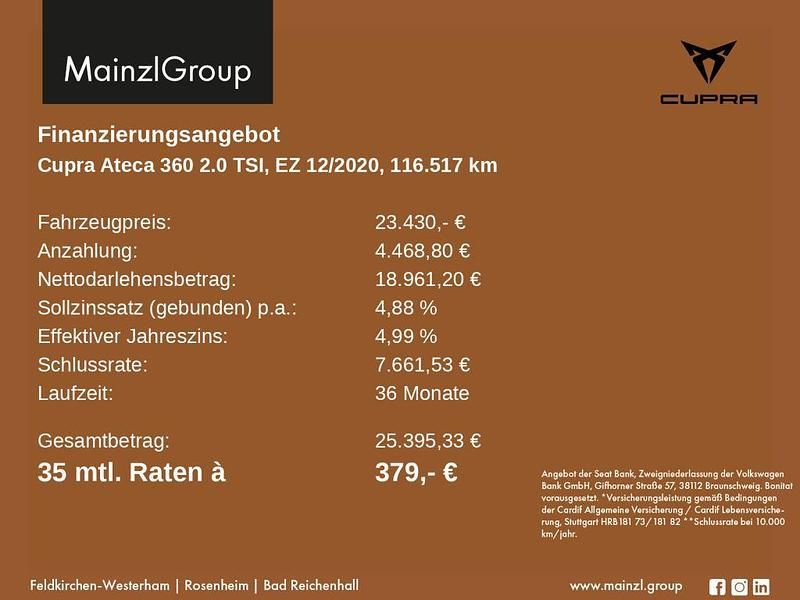 Usata Seat Ateca 300 CV (220 kW) 2020 Nero SUV