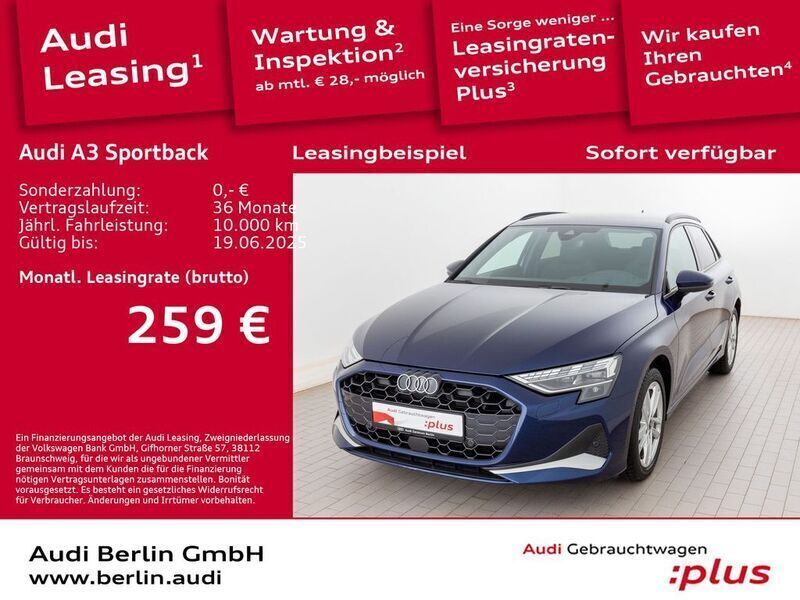 Gebraucht Audi A3 Advanced Plus 116 PS (85 kW) 2024 Navarrablau metallic Limousine