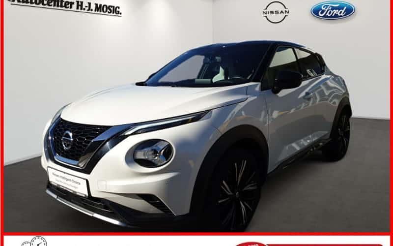 Weiß pearl white/black metallic Gebraucht 2020 Nissan Juke SUV | 18.995 € (Etwas zu teuer) - Bild 1/4