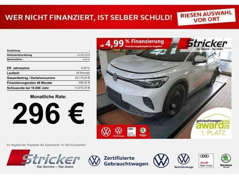 Gletscherweiß metallic (metallic) Gebraucht 2021 VW ID.4 Pro Performance SUV | 24.950 € (Guter Preis) - Bild 1/3