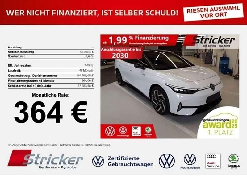 Gletscherweiß metallic Gebraucht 2025 VW ID.7 GTX Limousine | 50.949 € (Teuer) - Bild 1/3