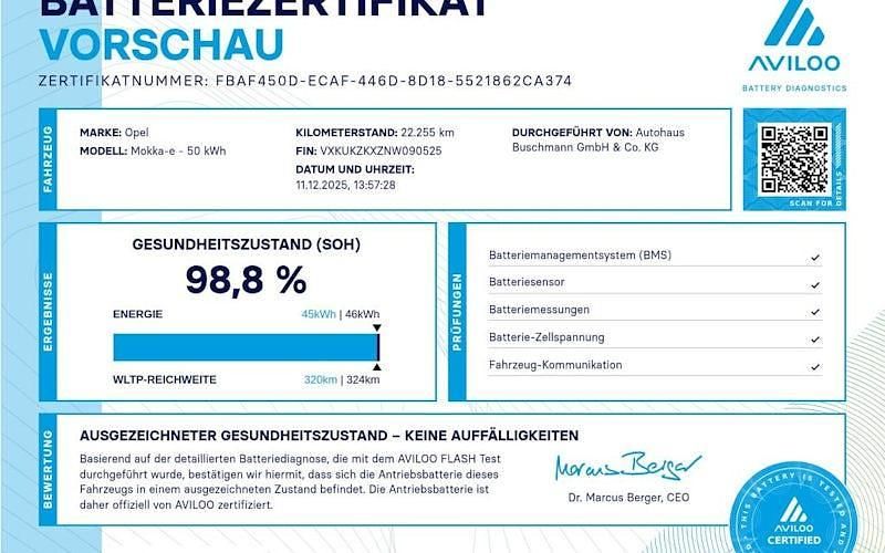 Gebraucht Opel Mokka-e Ultimate 114 kW (156 PS) 2022 Grün SUV
