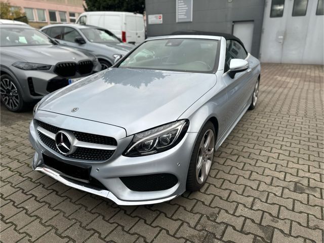 Diamantsilber metalliclack Gebraucht 2018 Mercedes C200 AMG line Cabrio | 23.900 € (Superpreis) - Bild 1/4